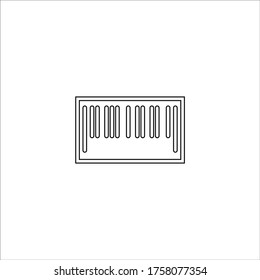Icono de código de barras. Símbolo de supermercado. Botón de compra en línea. Signo de exploración de la tienda