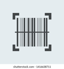 Bar code icon. Symbol . Vector illustration