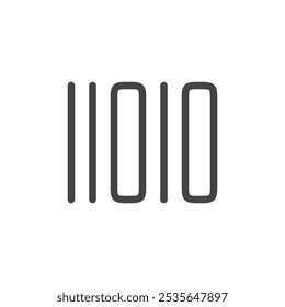 Bar code icon Thin outline art symbol