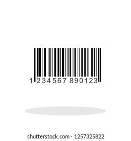 Bar code icon in trendy flat style. Vector Illustration EPS 10.