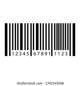 Bar code icon in trendy flat style design. Vector illustration isolated on white background.