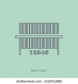 Bar code icon vector design template