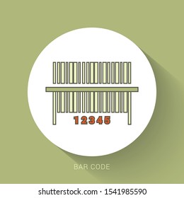 Bar code icon vector design template