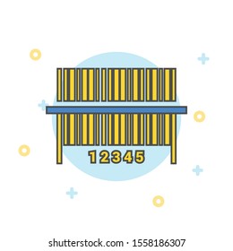 Bar code icon vector design template