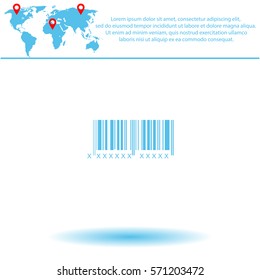 Bar code  icon. Vector design.