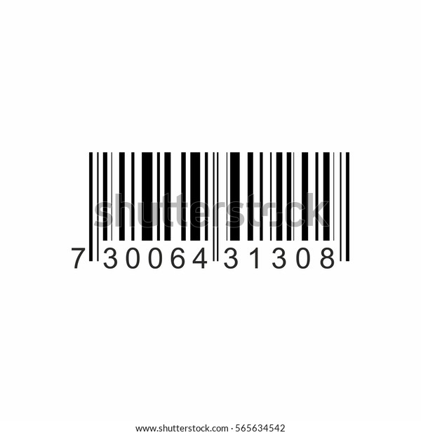 Bar code icon vector design isolated on\
white background\
