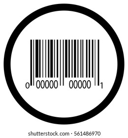 Bar code icon vector. Digital price label code for retail, graphic barcode illustration