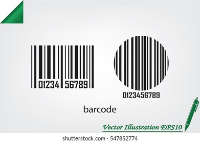  bar code, icon vector illustration.