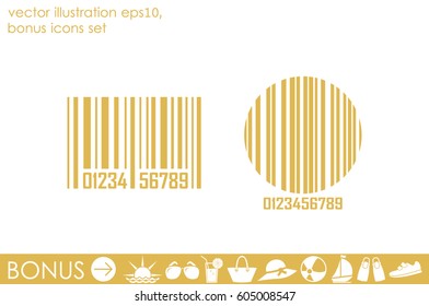  bar code, icon vector illustration eps10