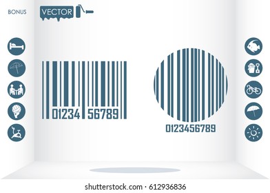  bar code, icon vector illustration eps10