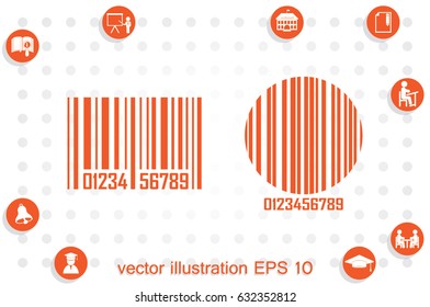  bar code, icon vector illustration eps10
