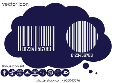  bar code, icon vector illustration eps10