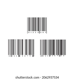 bar code icon vector isolated on white background