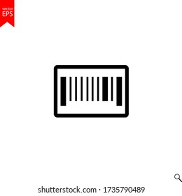 bar code icon vector, sign