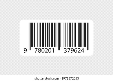 Bar code illustration. Scan sticker icon. Product number concept for your design in vector flat style.