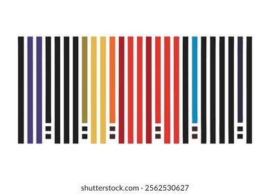 Bar code isolated flat vector illustration on white background.