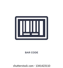 bar code isolated icon. Simple element illustration from delivery and logistics concept. bar code editable logo symbol design on white background. Can be use for web and mobile.