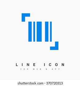 bar code isolated minimal single flat icon. Shopping line vector icon for websites and mobile minimalistic flat design.