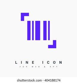 bar code isolated minimal single flat icon. Shopping line vector icon for websites and mobile minimalistic flat design.