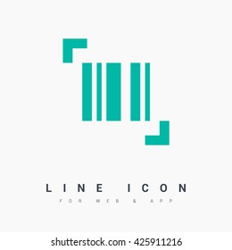 bar code isolated minimal single flat icon. Shopping line vector icon for websites and mobile minimalistic flat design.