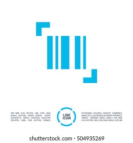 bar code isolated minimal single flat icon. Shopping line vector icon for websites and mobile minimalistic flat design.