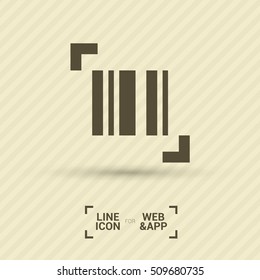 bar code isolated minimal single flat icon. Shopping line vector icon for websites and mobile minimalistic flat design.