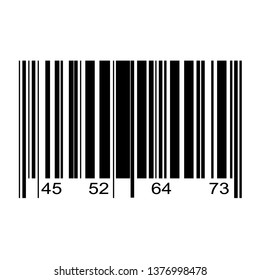 Bar code isolated on transparent background. Vector icon.