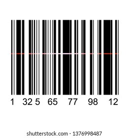 Bar code isolated on transparent background. Vector icon.