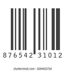 Bar code isolated vector. Barcode icon. Bar code tag, sticker