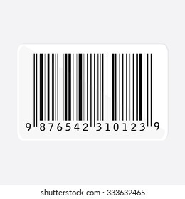 Bar code isolated vector illustration. Barcode icon. Bar code tag, sticker