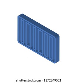 Bar code isometric left top view 3D icon