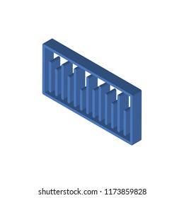 Bar code isometric left top view 3D icon