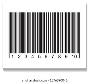 Bar code label with shadow for your design. 