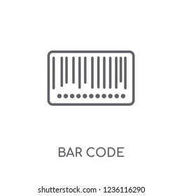 Bar code linear icon. Modern outline Bar code logo concept on white background from Delivery and logistics collection. Suitable for use on web apps, mobile apps and print media.