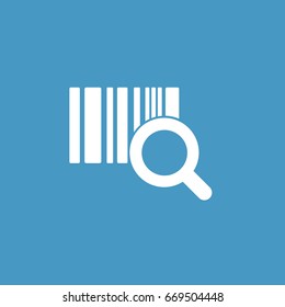Bar code and magnifying glass icon