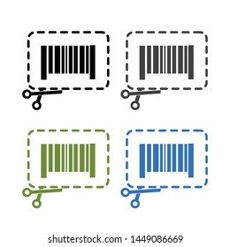 Bar Code Modern Simple Flat Barcode. Marketing icon vector isolated on white background.