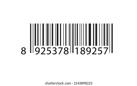 Bar code on white background. Realistic barcode icon. Vector illustration.