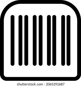 Bar Code Outline Vector Icon Design
