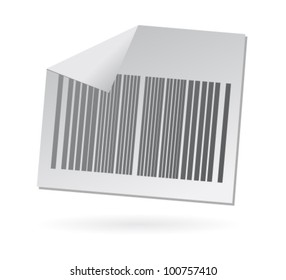 Bar code paper icon