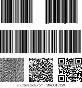 Bar Code Qr Code Set 2 Stock Vector (Royalty Free) 1043015359 ...