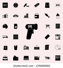 bar code reader icon. market icons universal set for web and mobile
