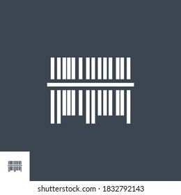 Bar Code related vector glyph icon. Isolated onblack background. Vector illustration.