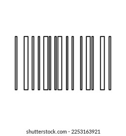 Bar Code Scan Label Product Price Tag Icon In Line Style