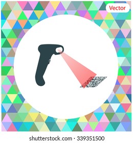 Bar code scanner icon.