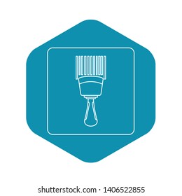 Bar code scanner icon in outline style isolated vector illustration