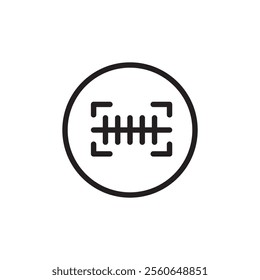 Bar code scanner icon Outline vector for web ui