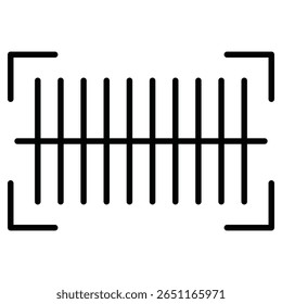 Código de barras ícone do scanner Contorno isolado marca de logotipo
