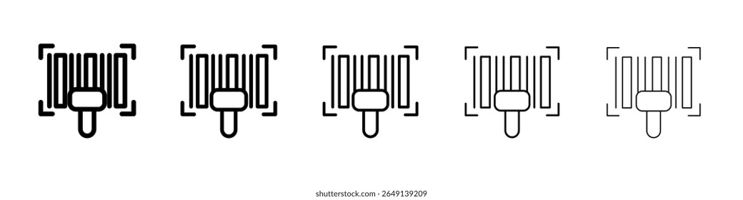 Código de barras ícone do scanner ilustração simples logotipo arte