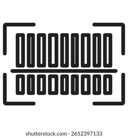 Código de barras ícone do scanner ilustração vetorial sinal isolado