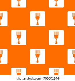 Bar code scanner pattern repeat seamless in orange color for any design. Vector geometric illustration